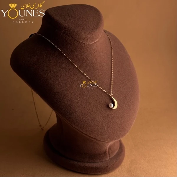 گردنبند طلا ماه و مروارید